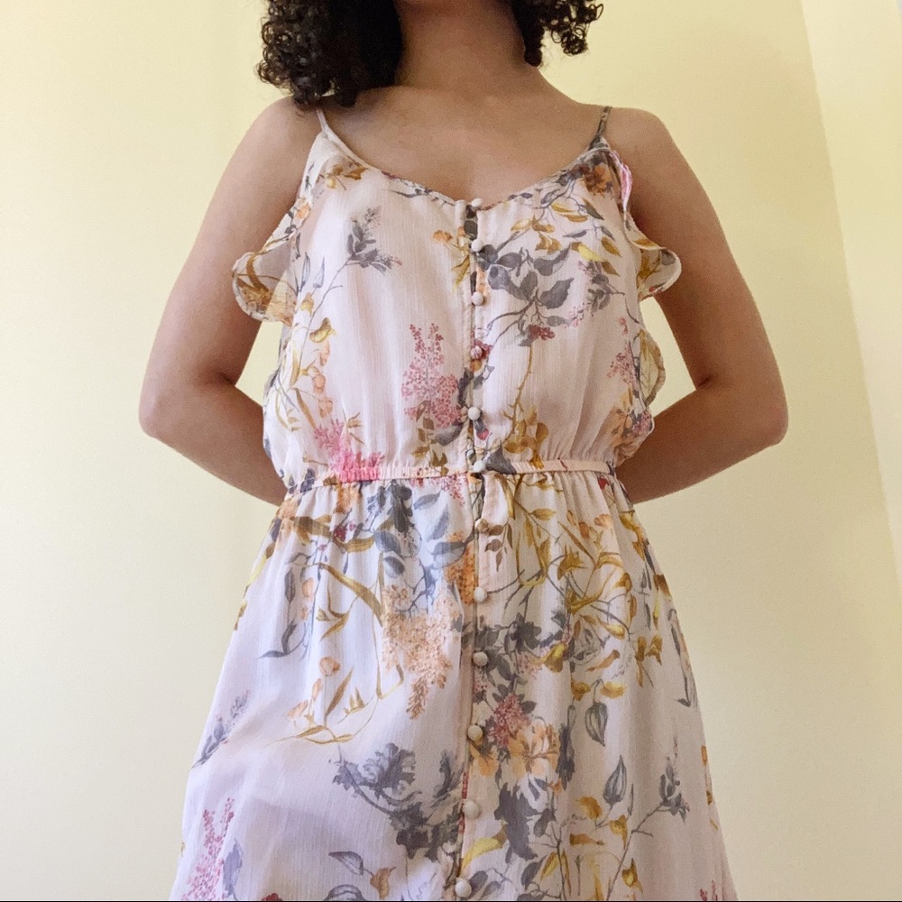Naf Naf pink floral dress